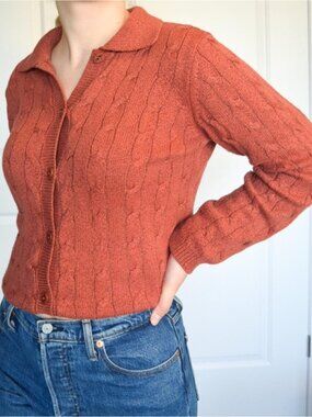 Northern Reflections Women's Orange and Red Cardigan